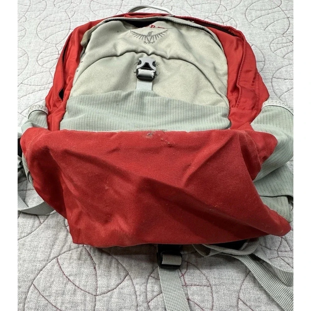 Osprey Jet Airscape Backpack Red Gray Youth Small Size Lightweight Hiking Clean